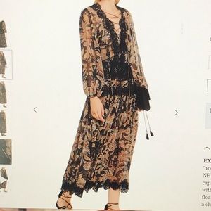 Zimmerman Good Times lace paneled print maxi dress